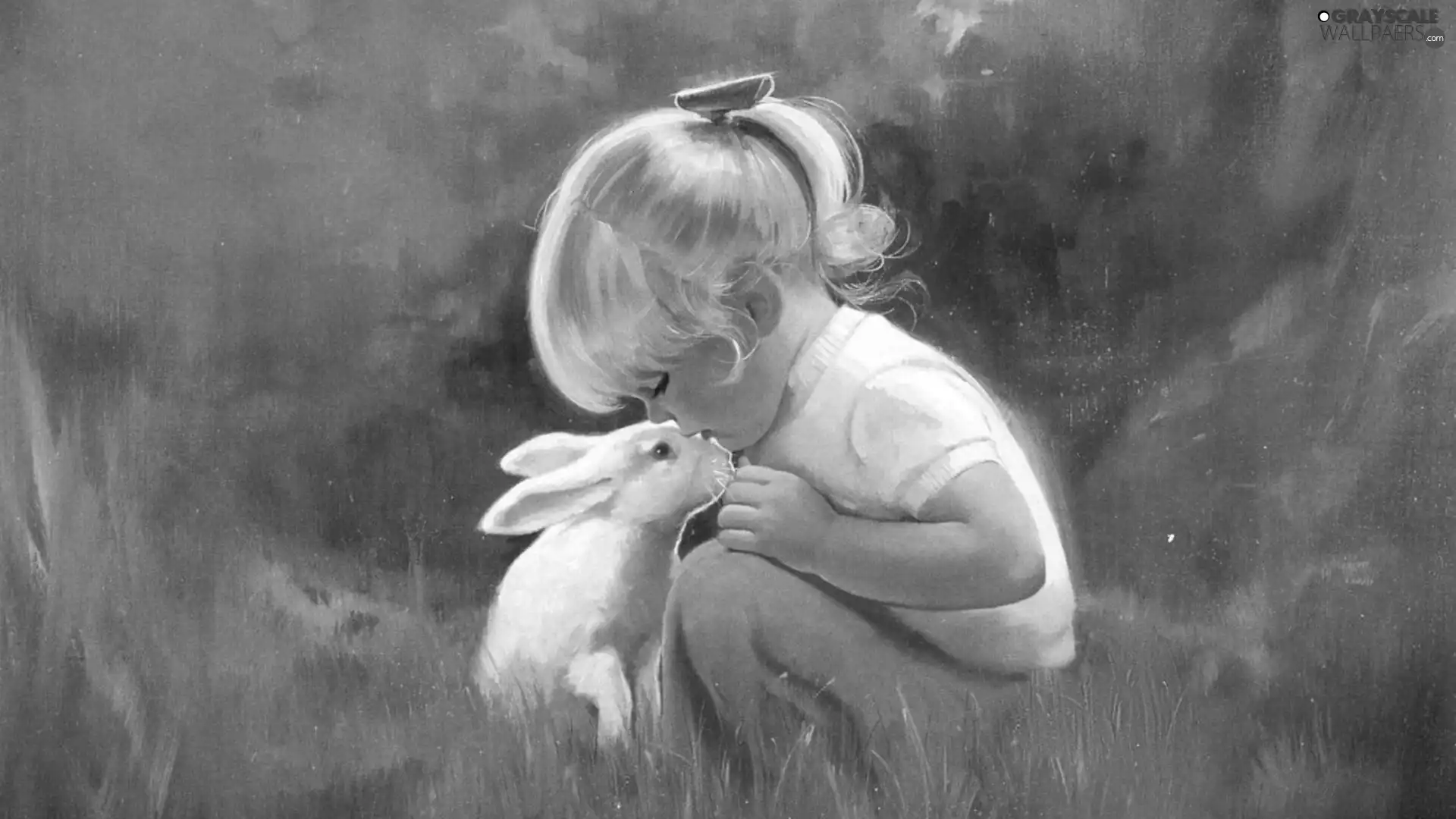 girl, copy, Donald Zolan, Rabbit