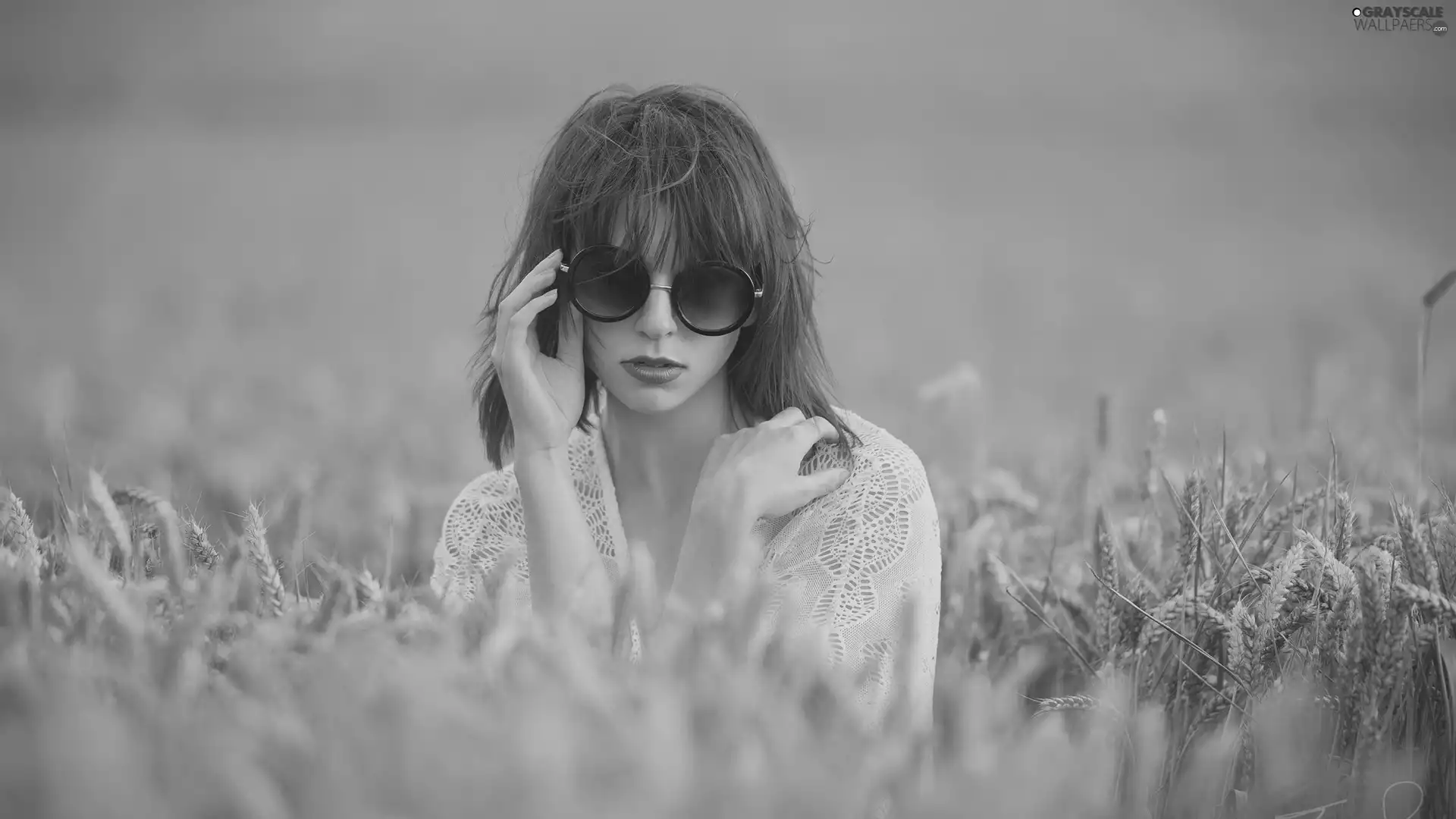 redhead, Glasses, corn, Women