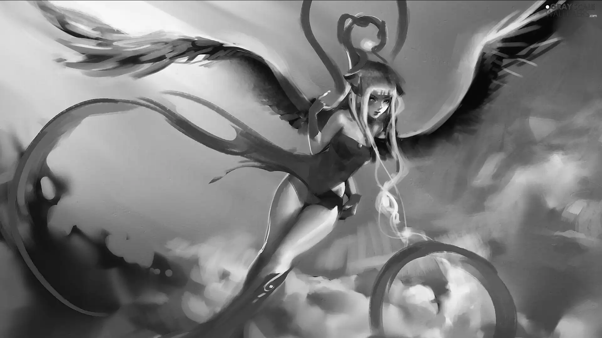 girl, Red, costume, angel