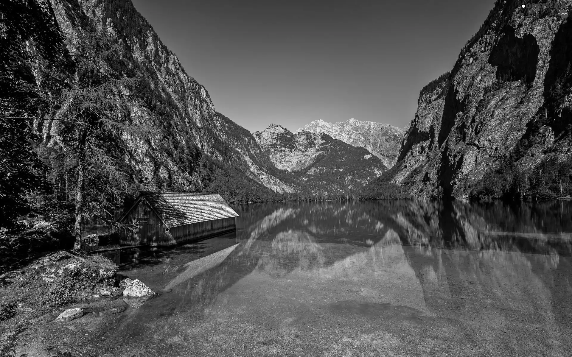 cote, Mountains, lake