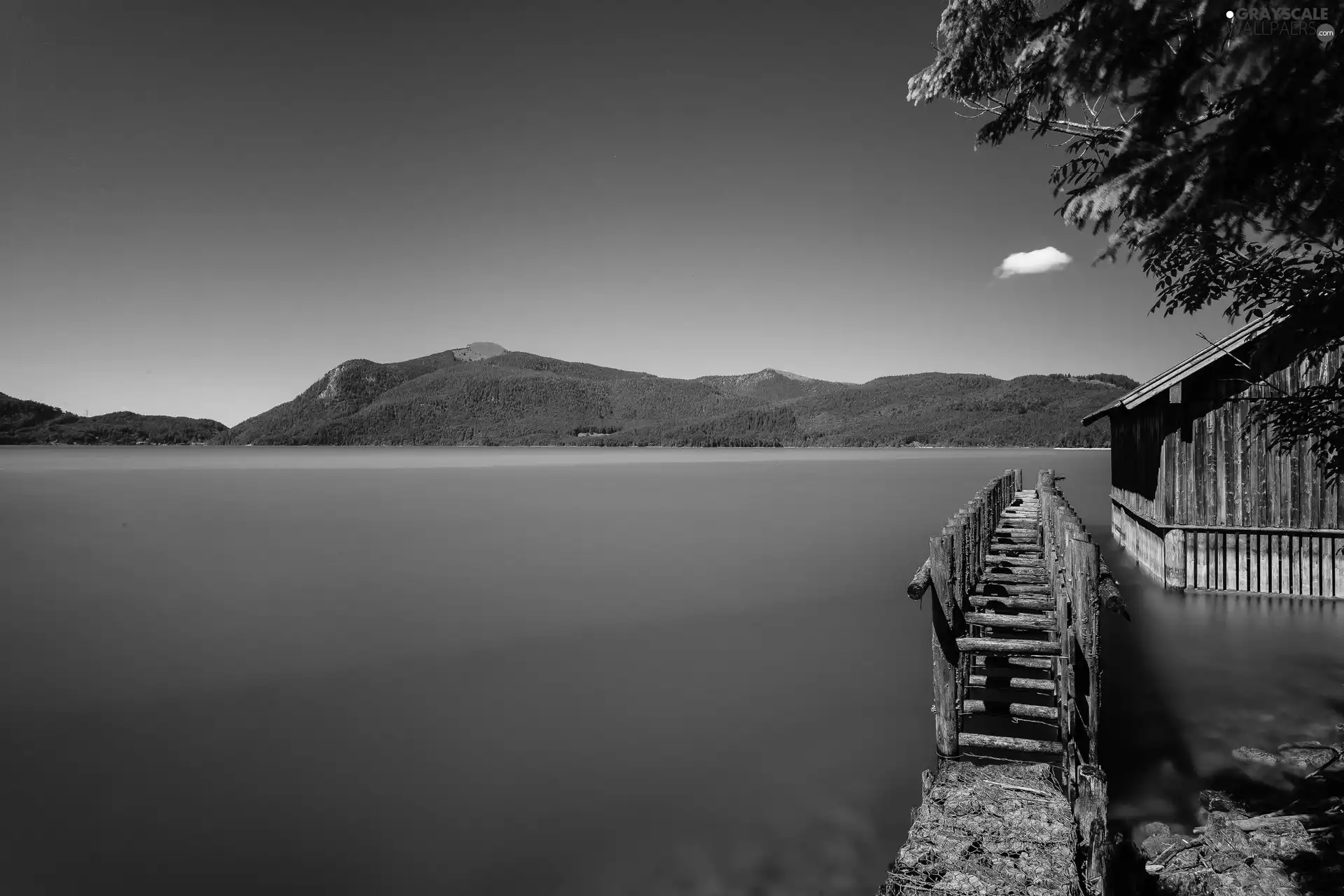 Mountains, Platform, cote, lake