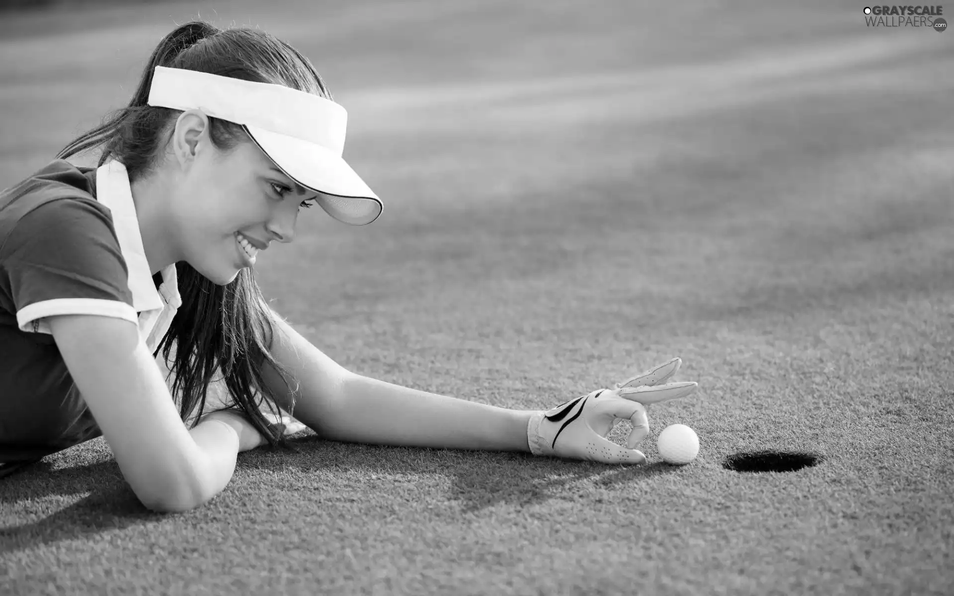 smiling, Field, Course, girl