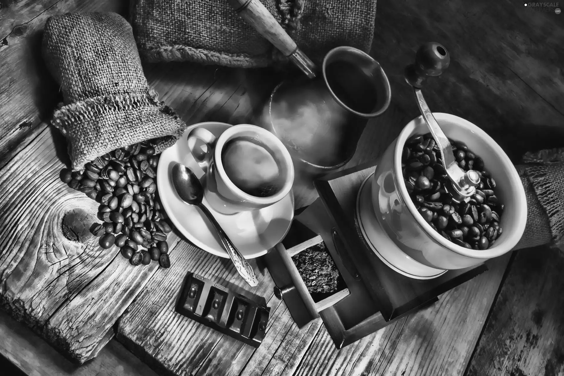cup, coffee, mill