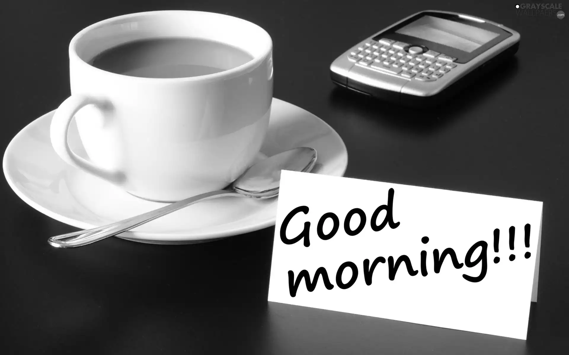day, good, coffee, Telephone, cup
