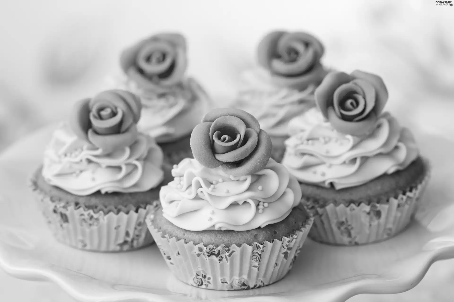 decoration, Muffins, cream