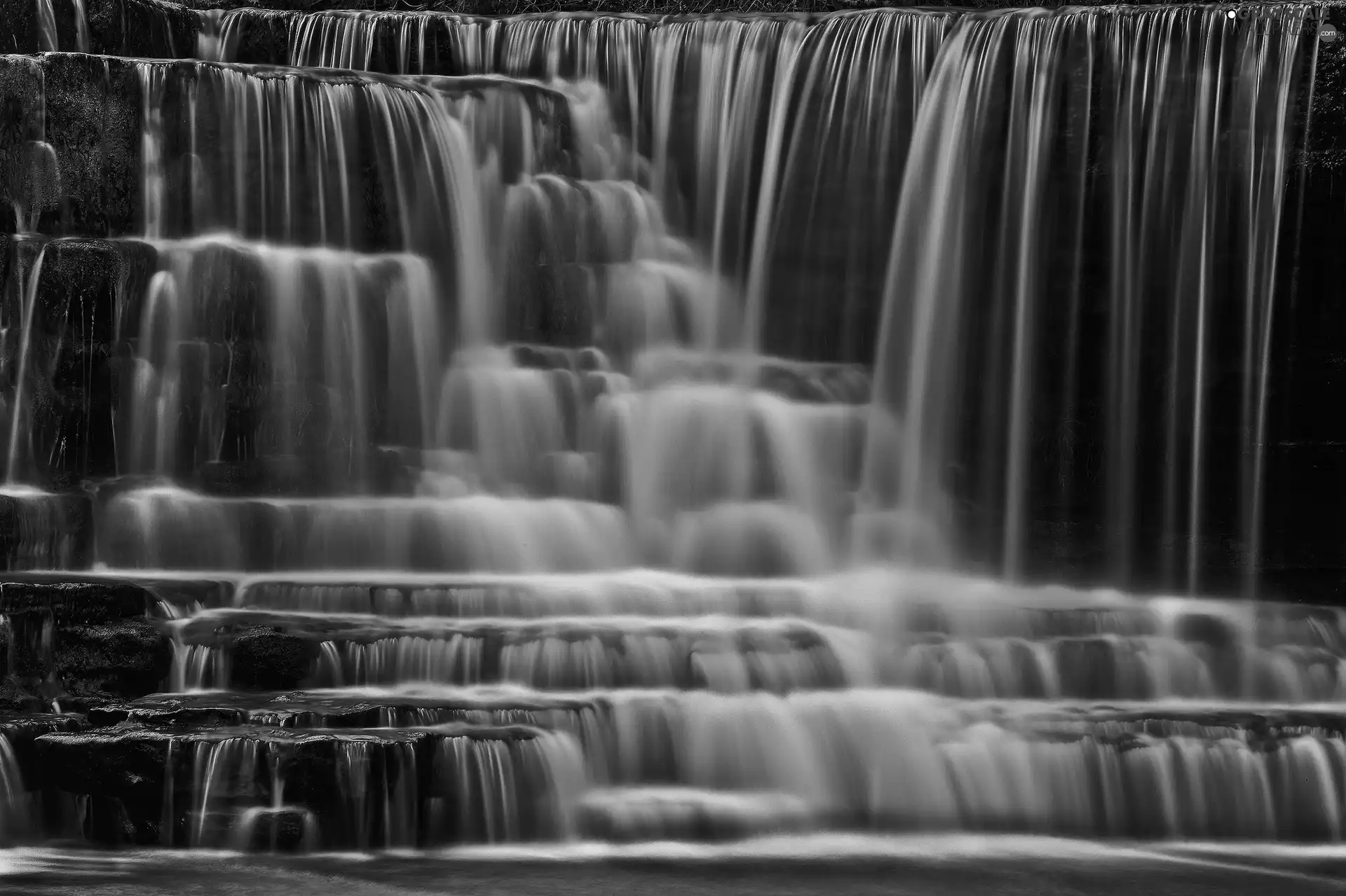 bed-rock, waterfall, Degrees