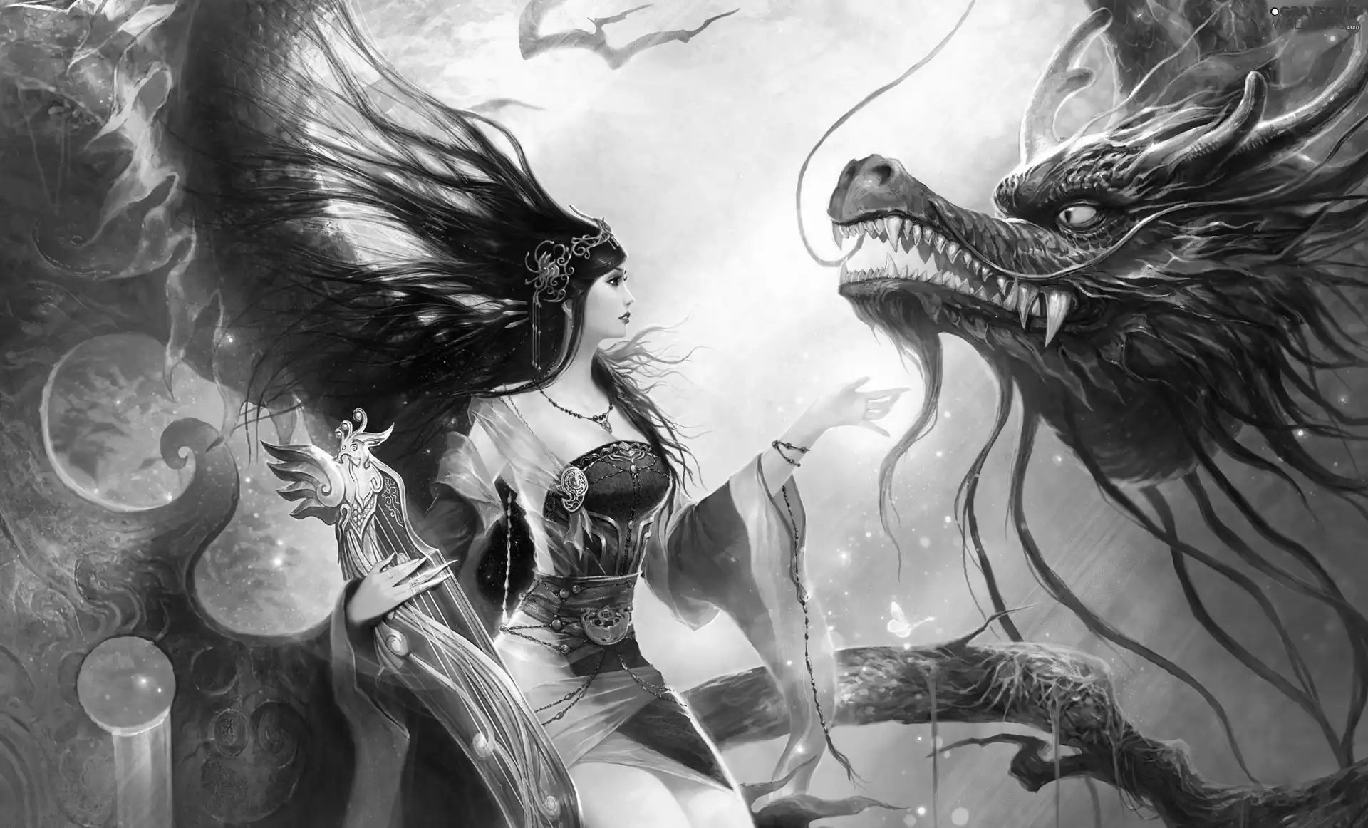 Dragon, Women, hand