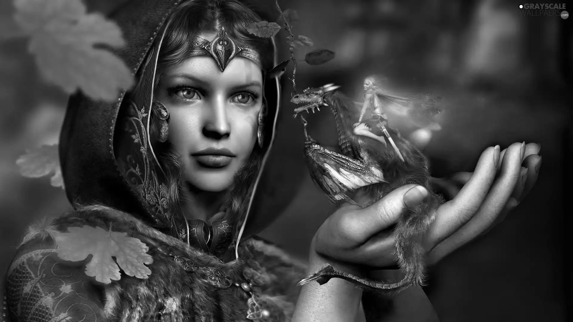 Dragon, Women, hand