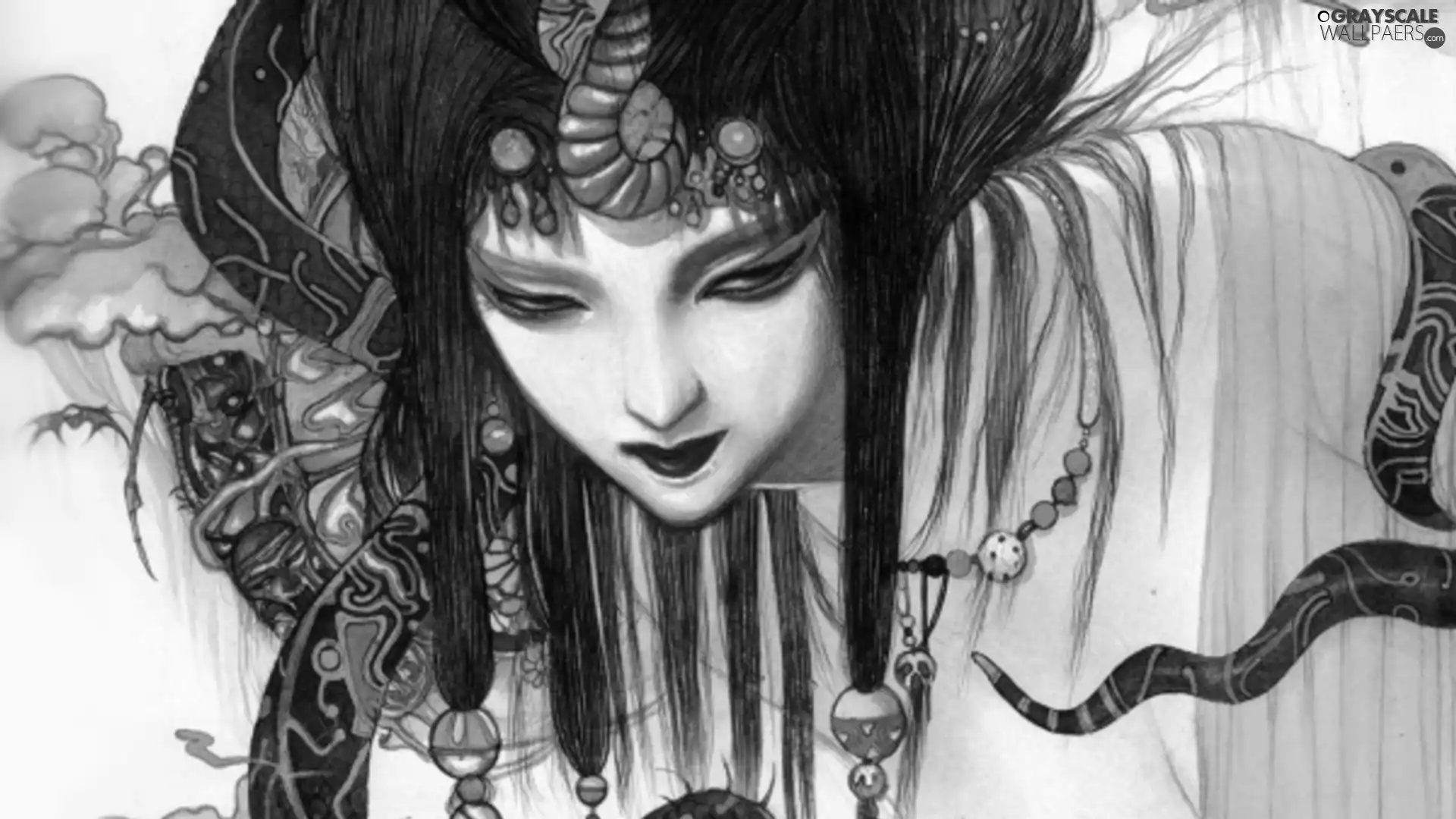 Drawing, Women, geisha