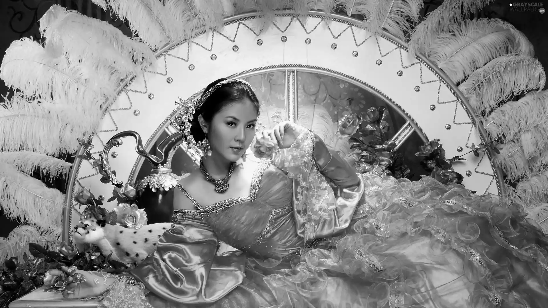 Beauty, ballroom, Dress, Asian