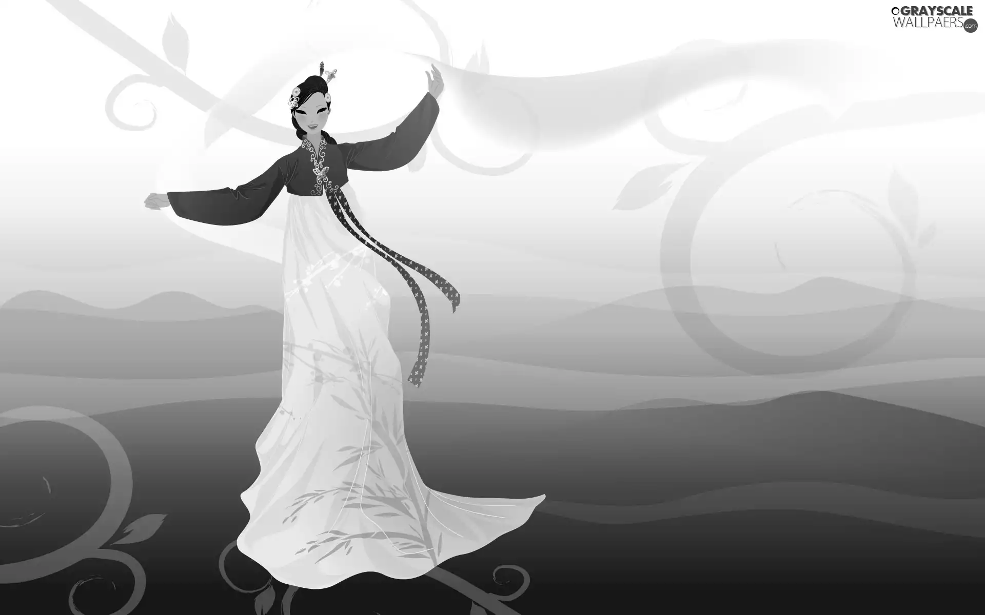 Women, long, Dress, Asian