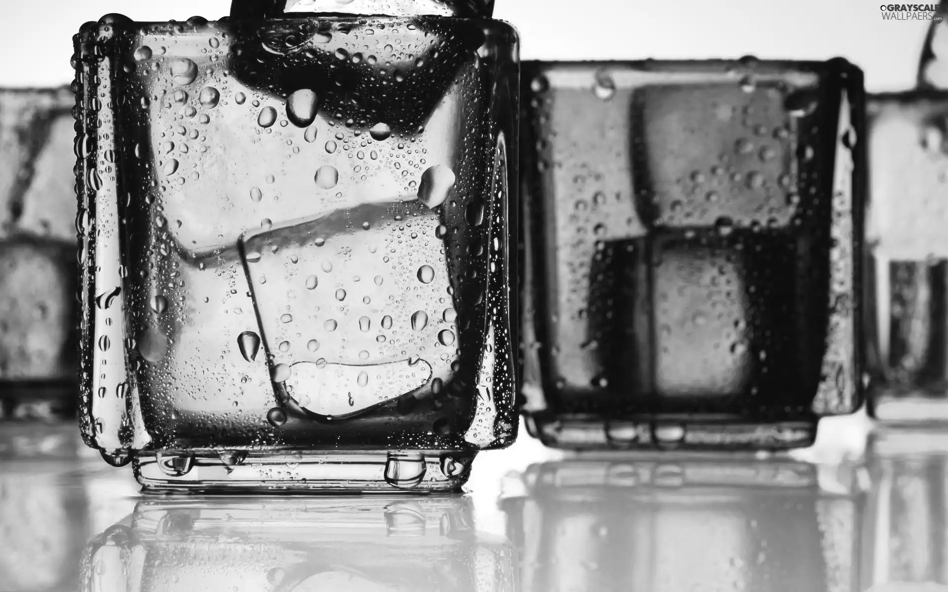 drops, water, knuckle, ice, Glass