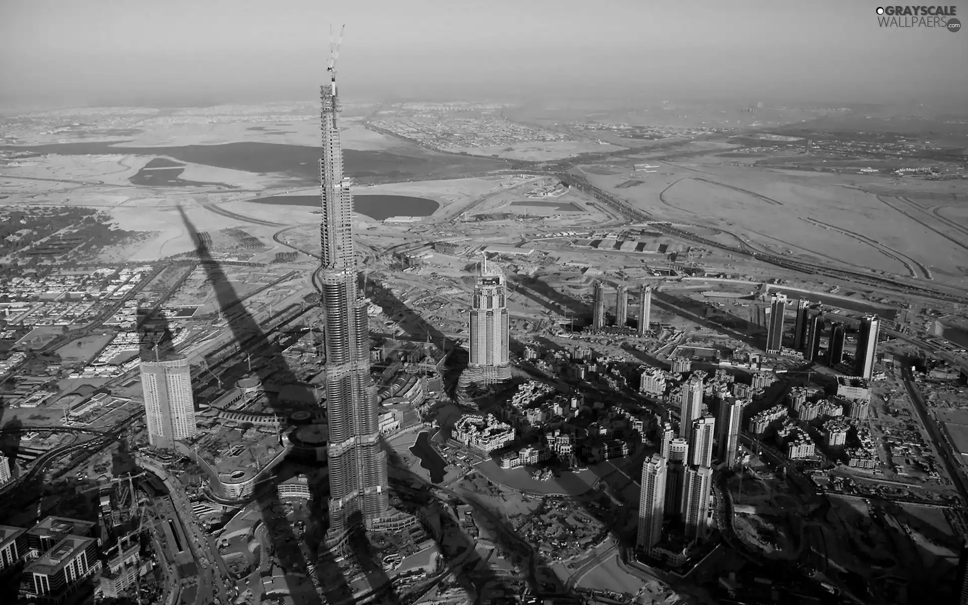 Dubai, shadows, Burj Khalifa, tower, Dubaj