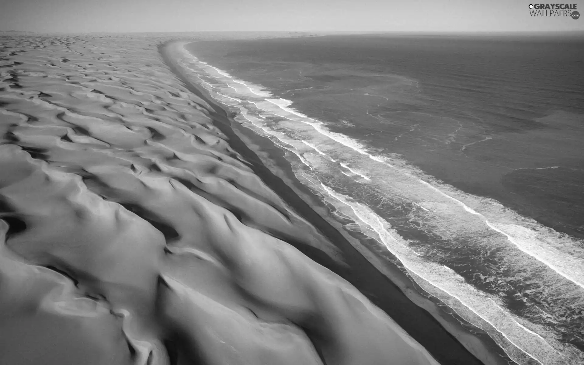 Dunes, sea, Waves