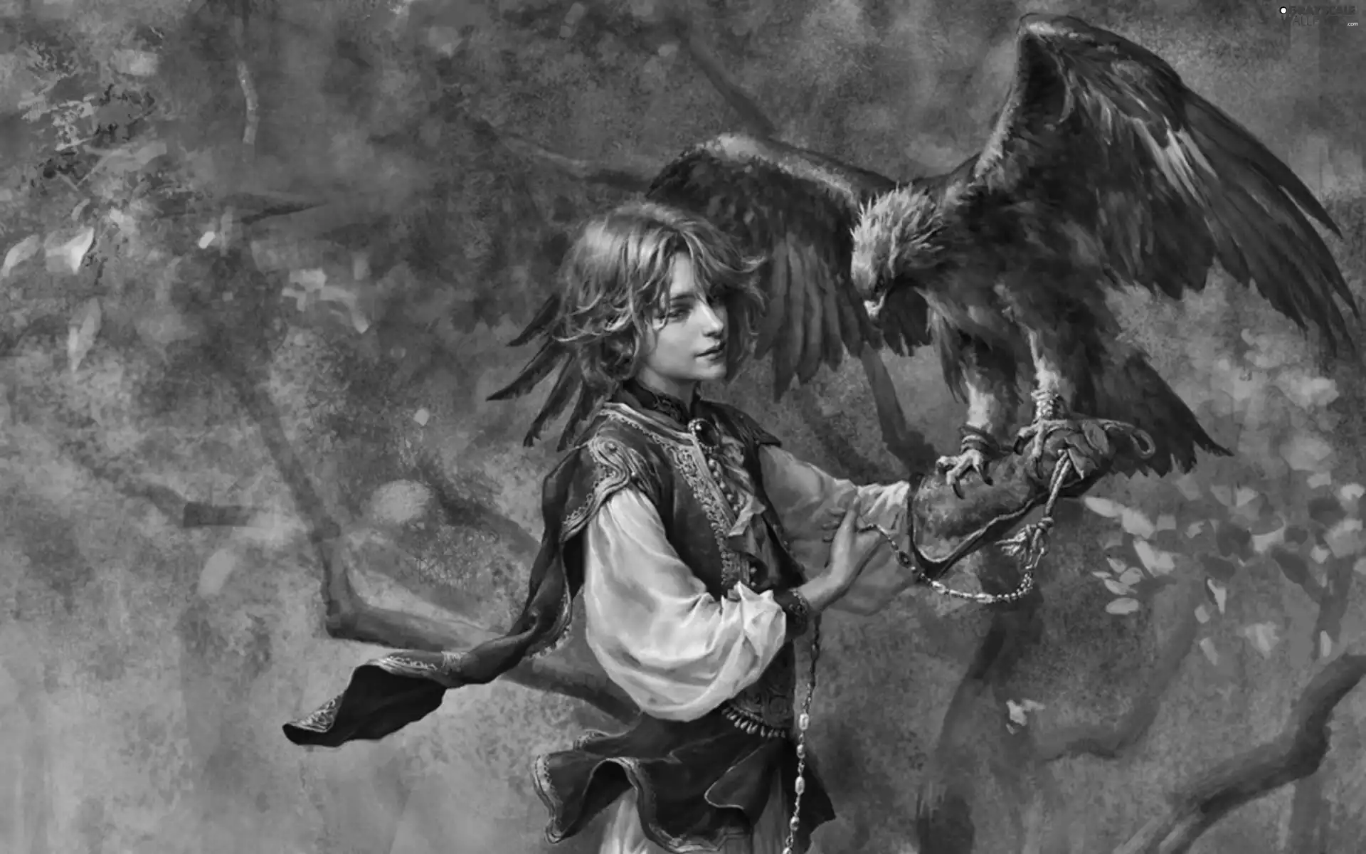 painting, boy, Eagle Front, picture