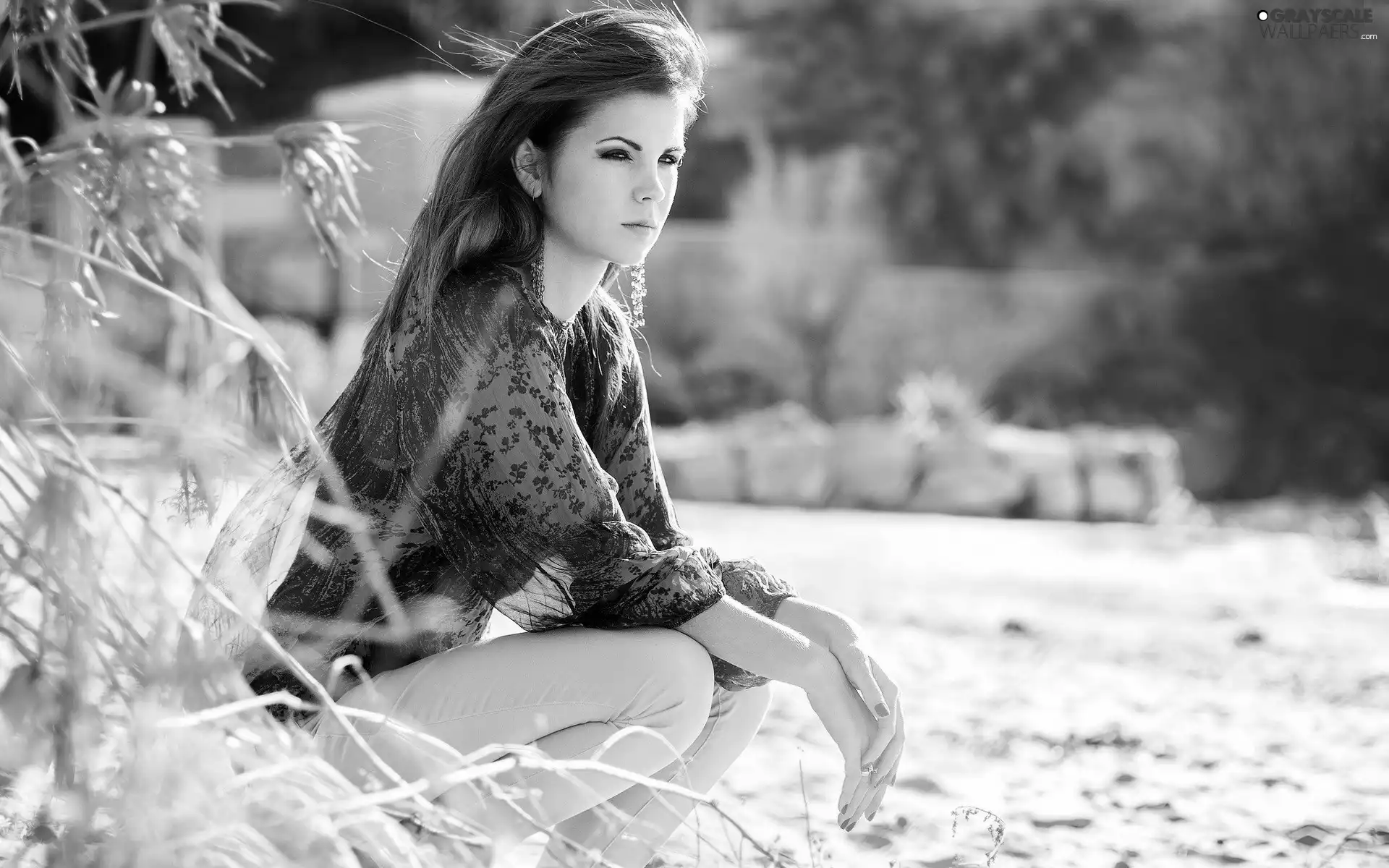 Women, Hair, ear-ring, Auburn