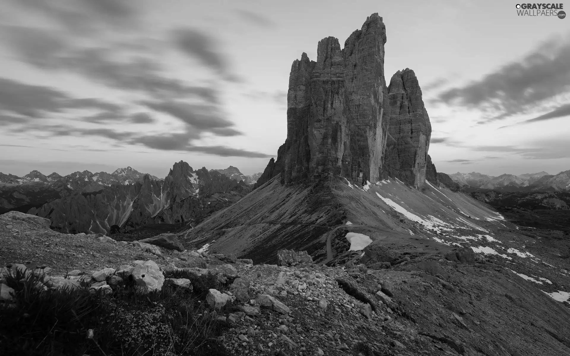 edifice, Dolomites, Great Sunsets, Italy, Tre Cime di Lavaredo, Mountains
