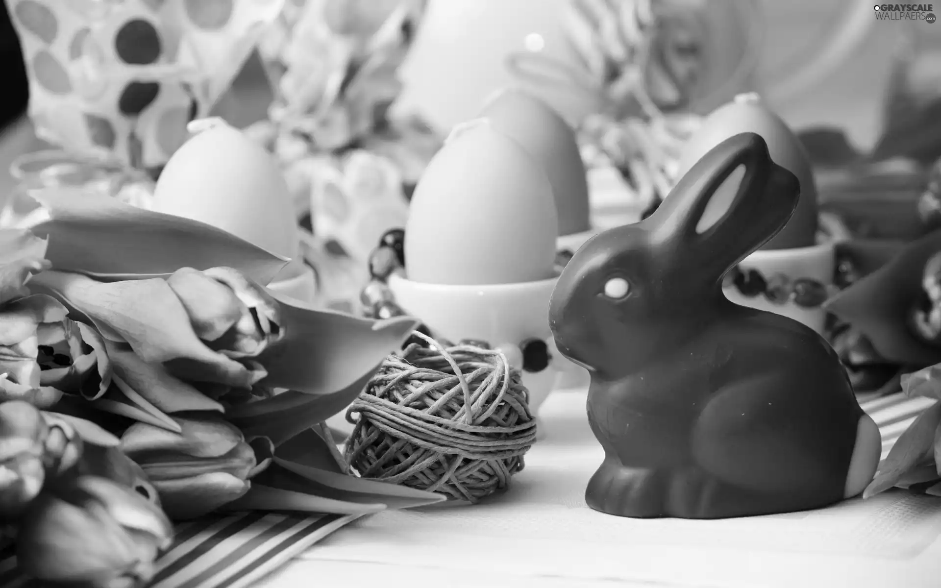 eggs, Tulips, Wild Rabbit, candles, easter