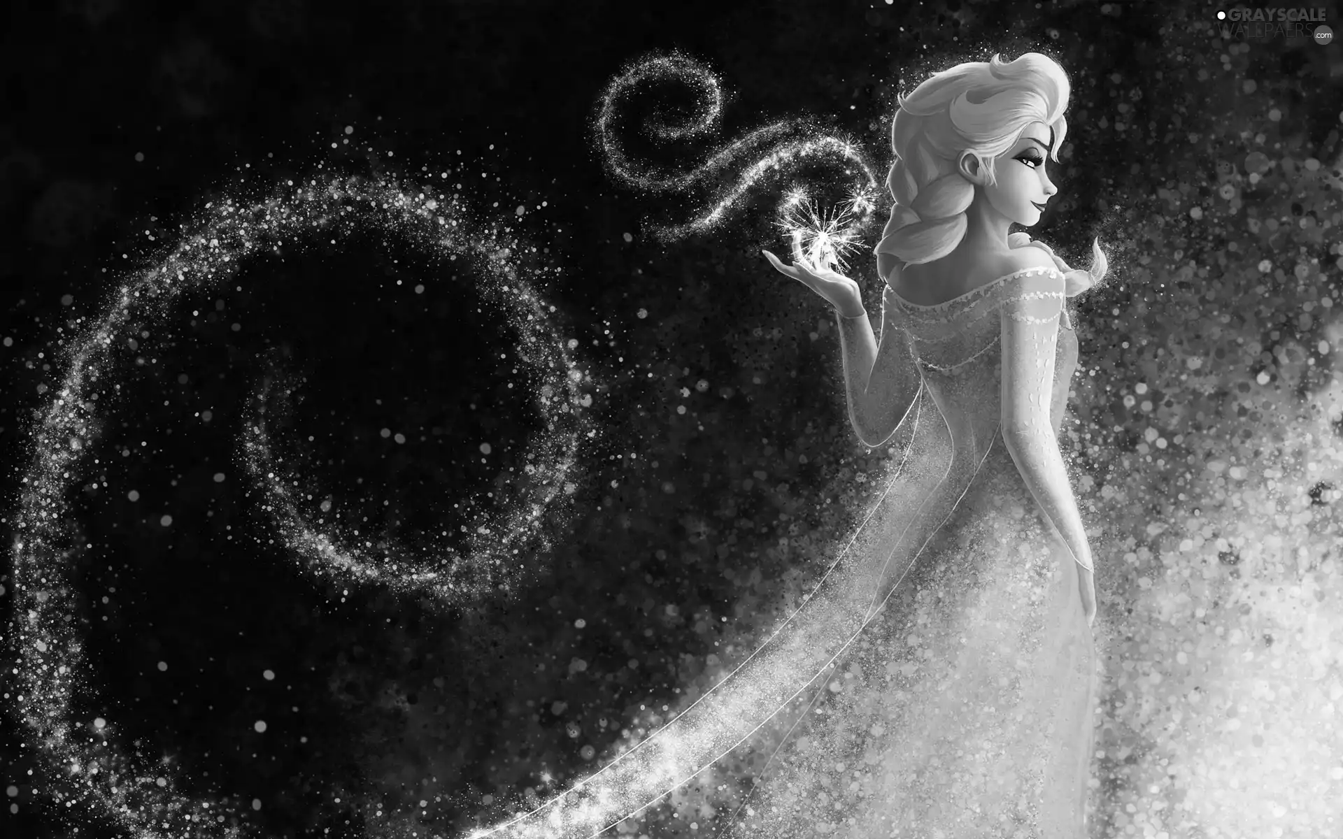 Frozen, story, Elsa, blue background, form, Frozen