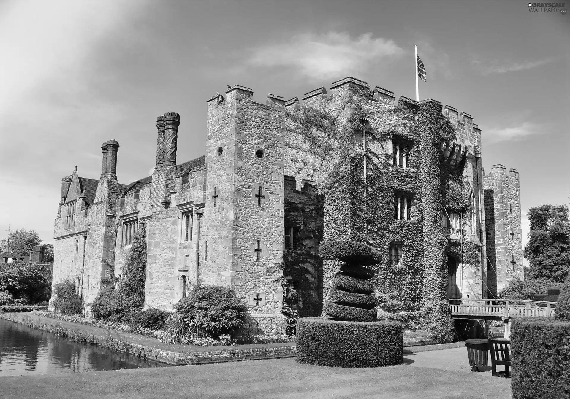 England, Castle, water