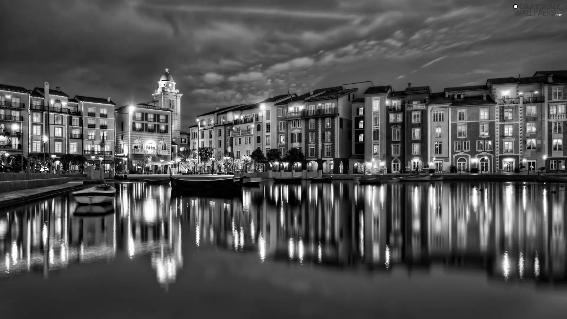 buildings, clouds, evening, Sky