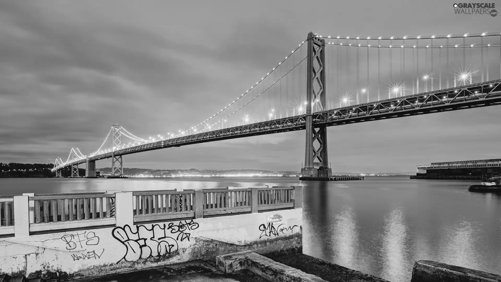 large, Sky, evening, bridge