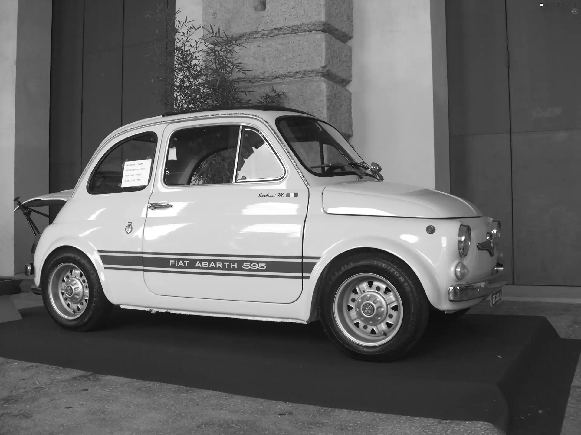 White, classic, exhibition, Abarth 595