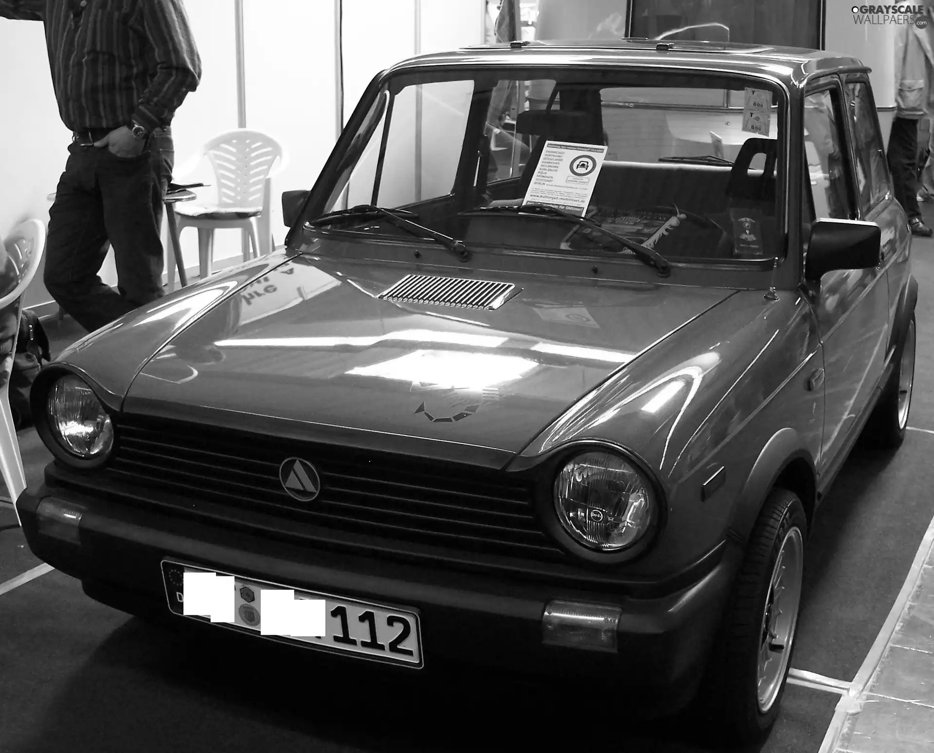 Front, Autobianchi A112, exhibition, Red