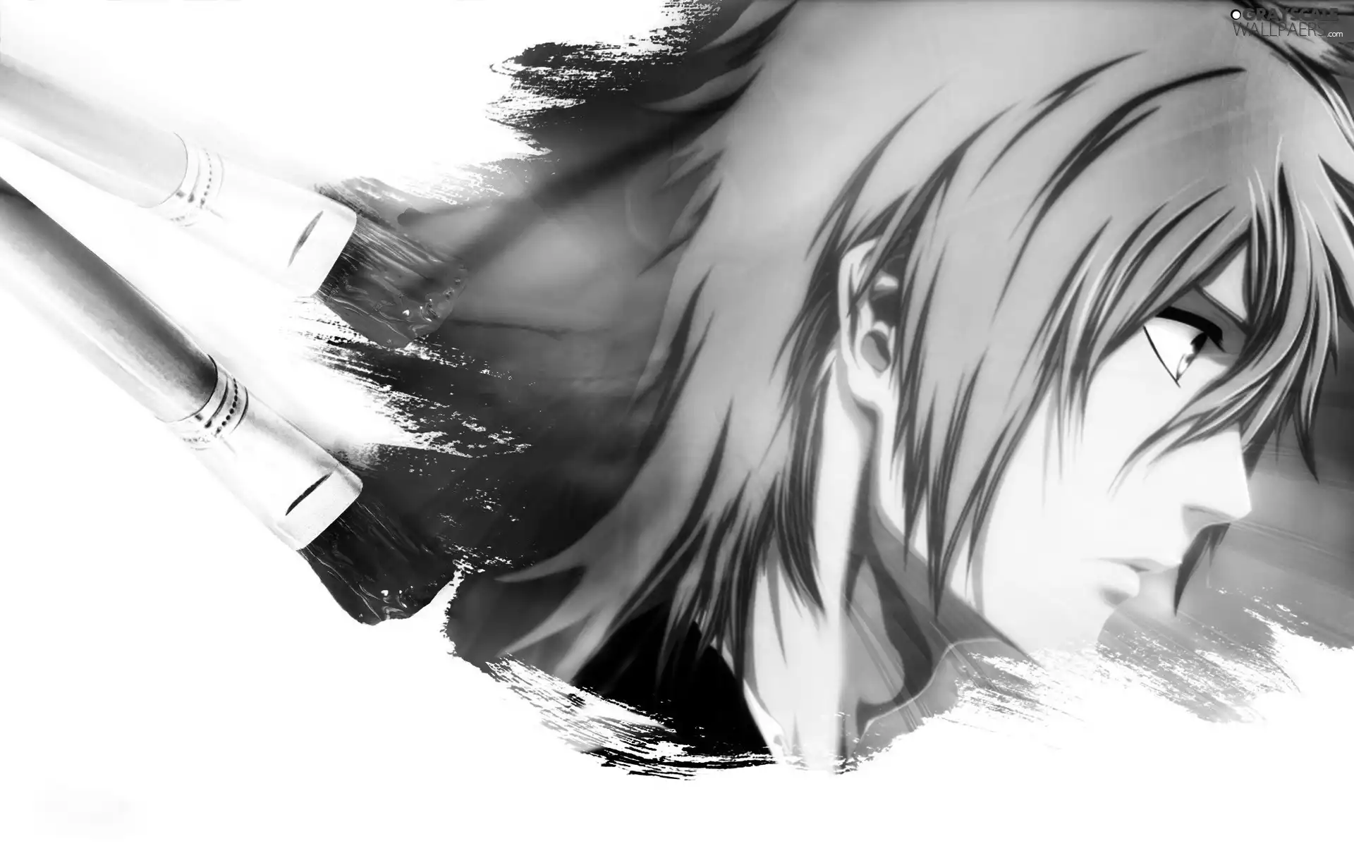 Brushes, ichigo kurosaki, face