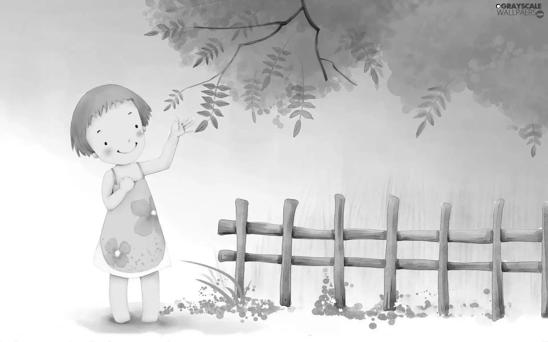 Fance, Kid, trees