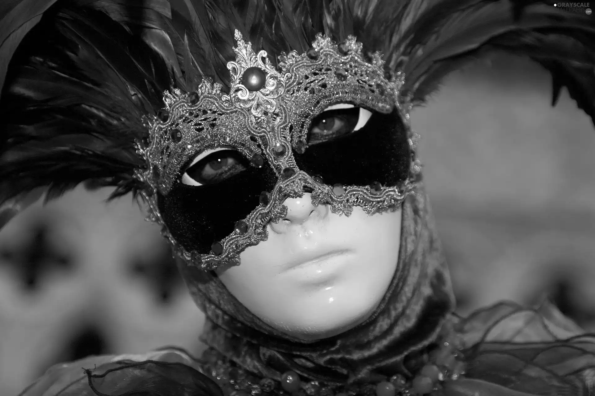 feather, Women, Mask