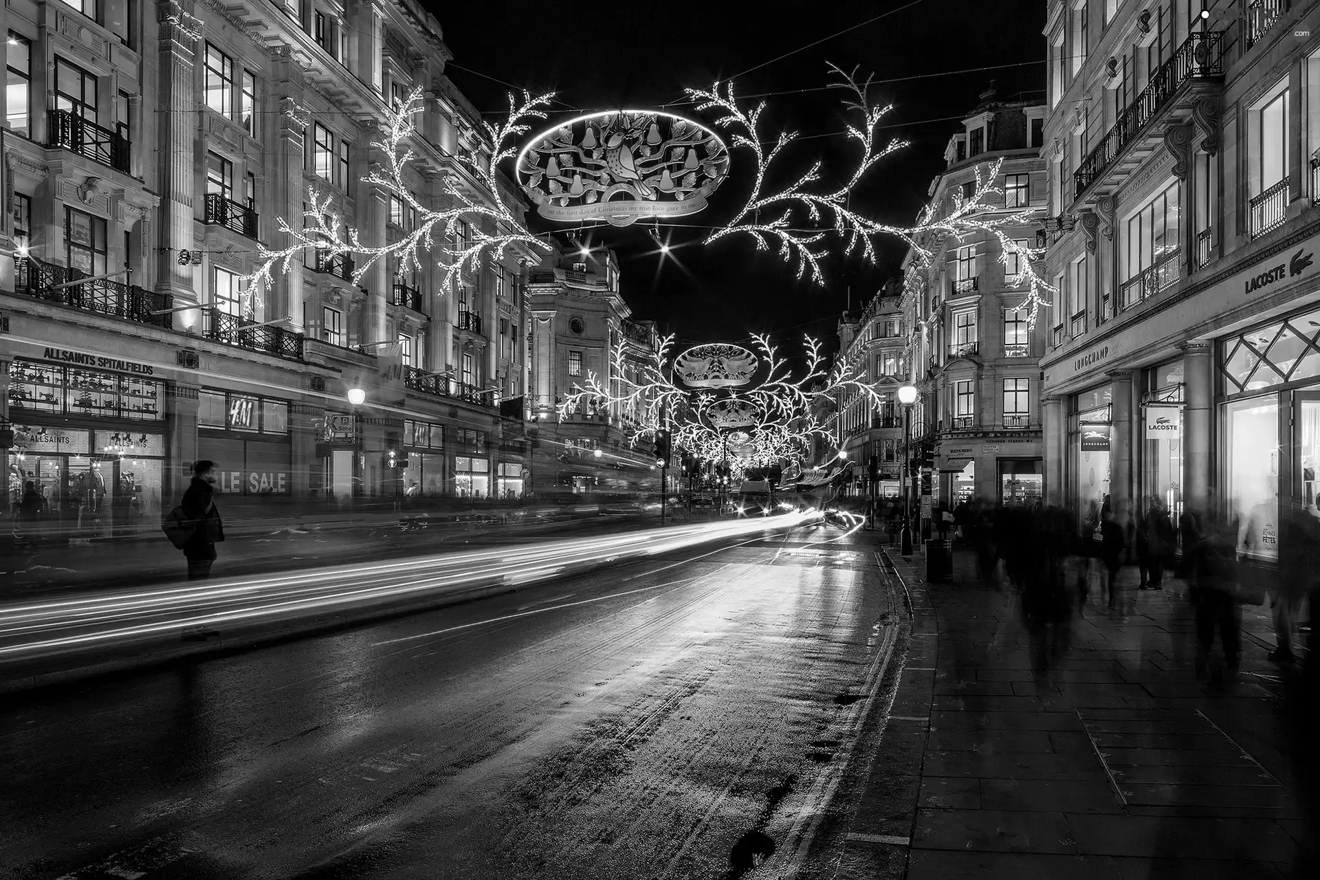 festive, decor, Street, Houses, Town