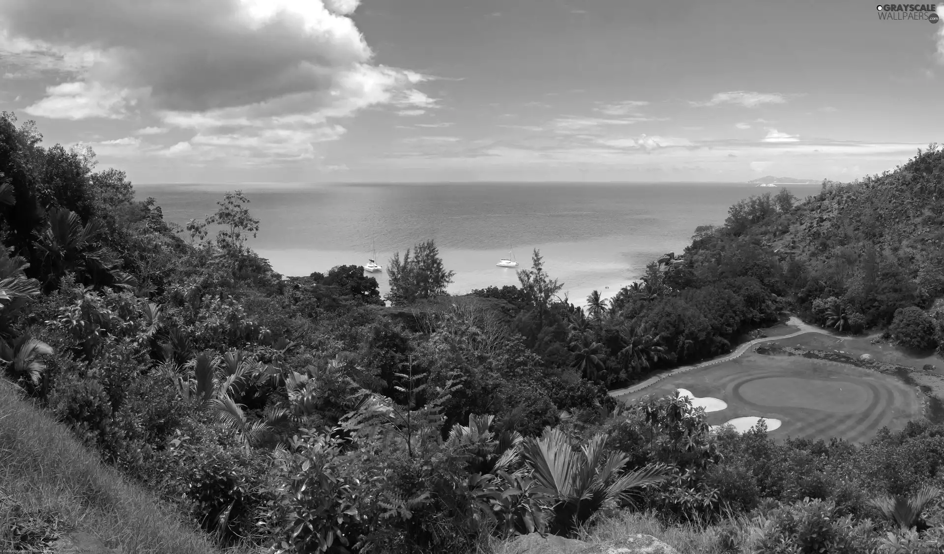 mountains, Coast, Field, Course, Way, Yachts
