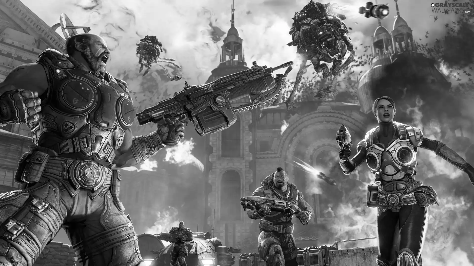 Gears of War, Fight, Big Fire, Characters