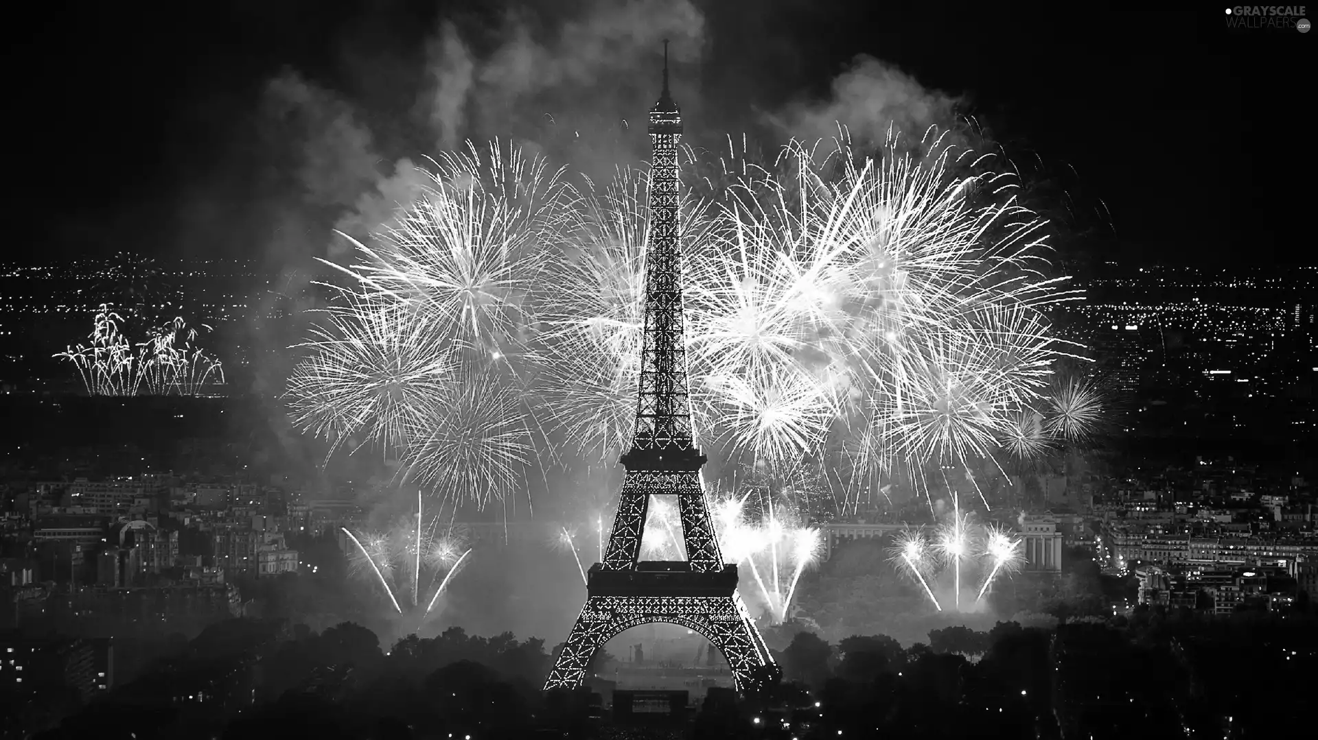 Eiffla Tower, Paris, France, fireworks