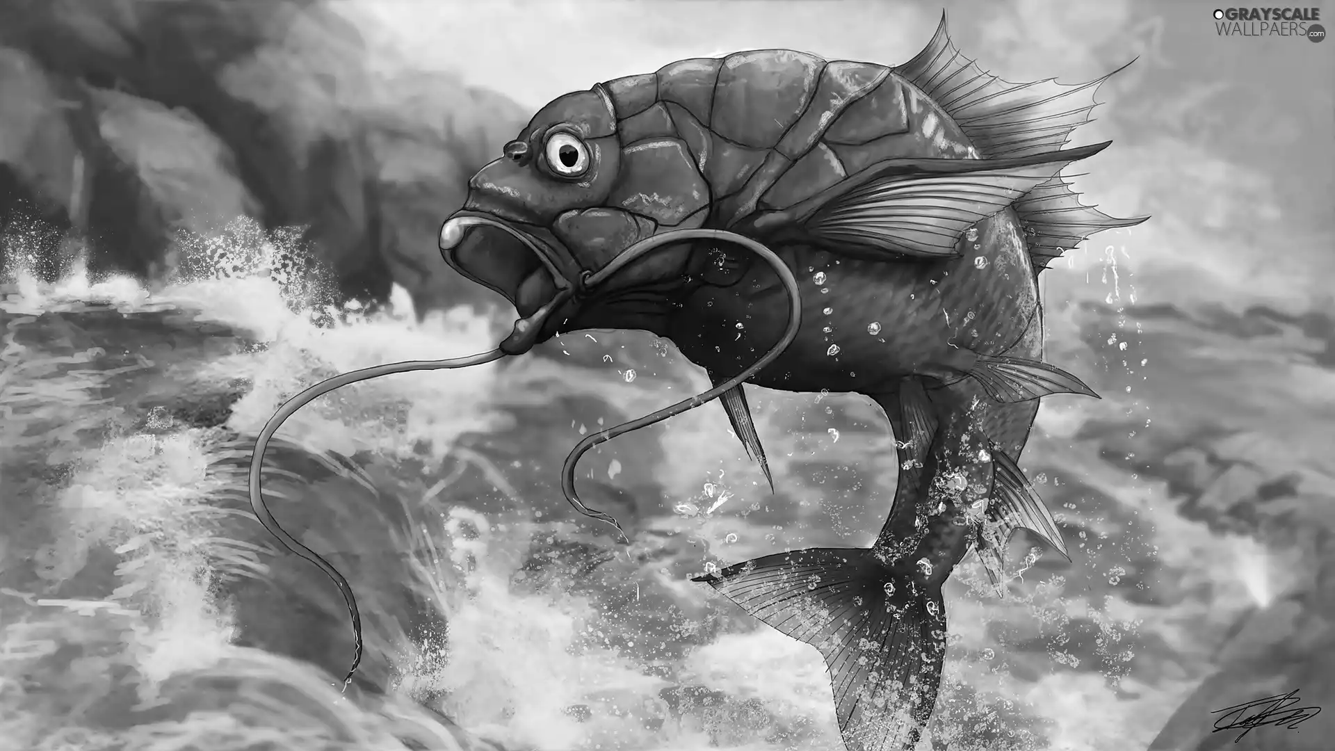 water, red hot, fish