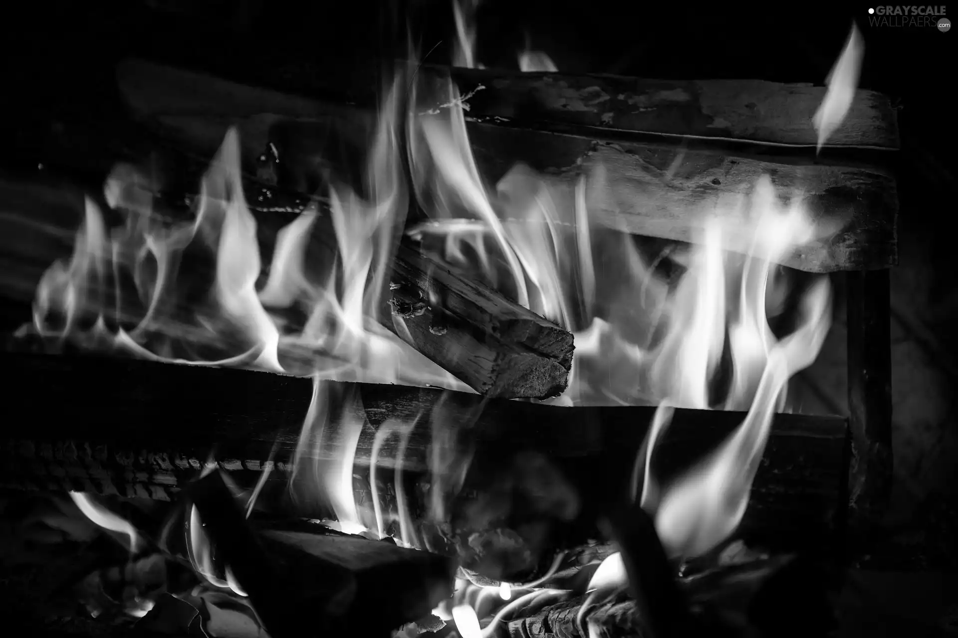 hearth, Big Fire, Flames