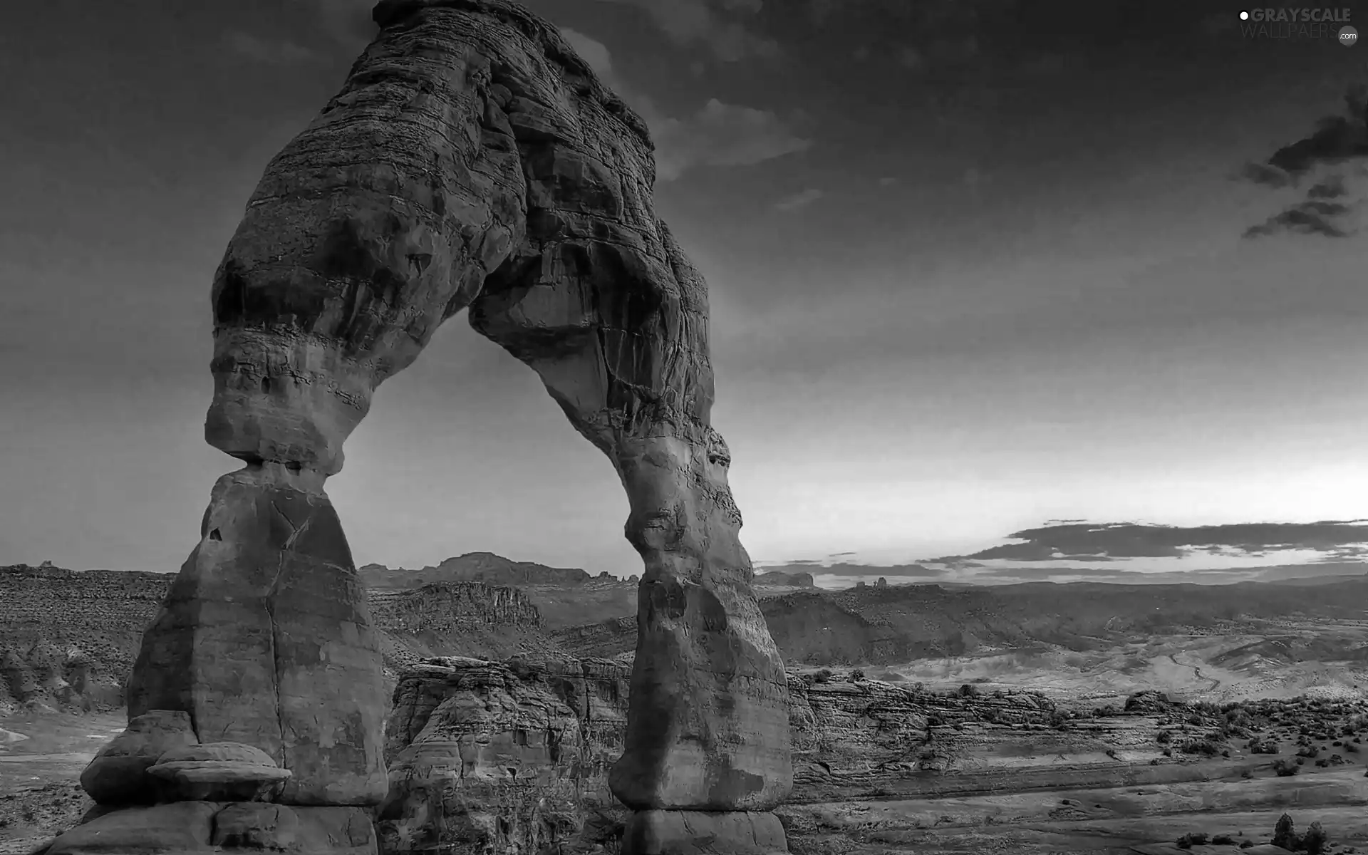 ligh, Utah State, rocks, flash, canyon, The United States, Arches National Park, luminosity, sun, Przebijające