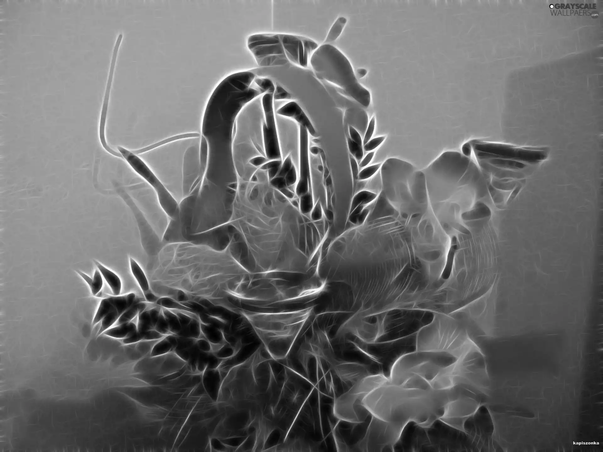 Flowers, candlestick, Artificial
