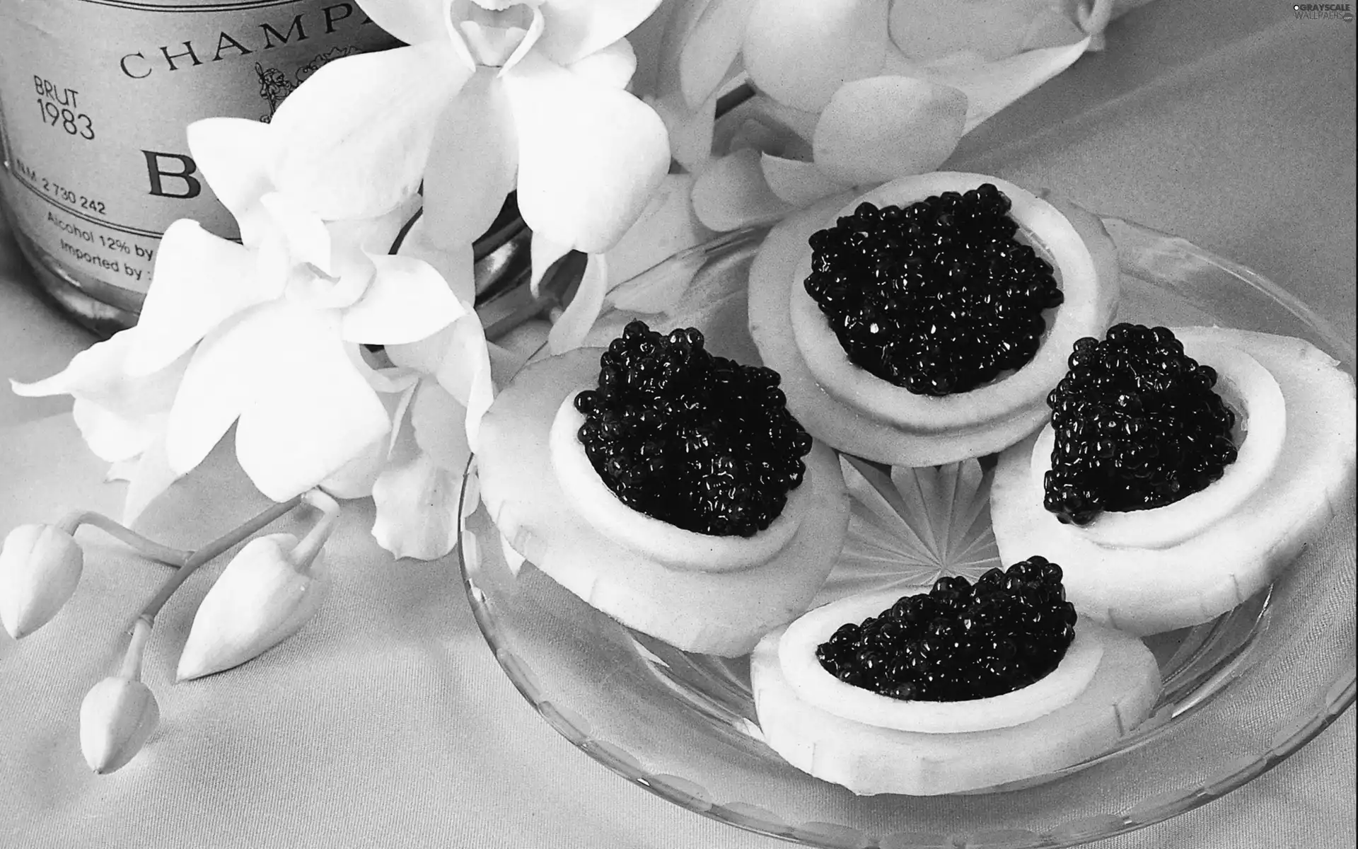 Flowers, Black, caviar