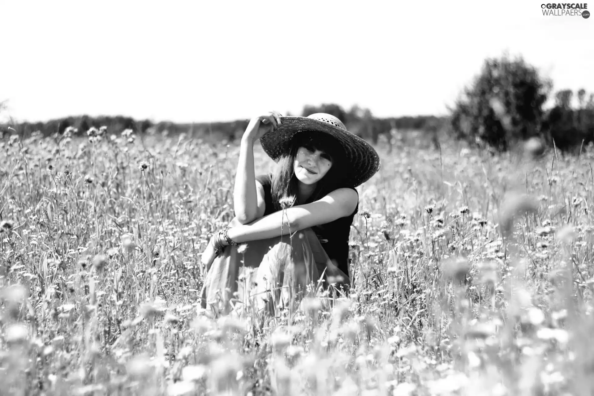 Flowers, Women, Hat