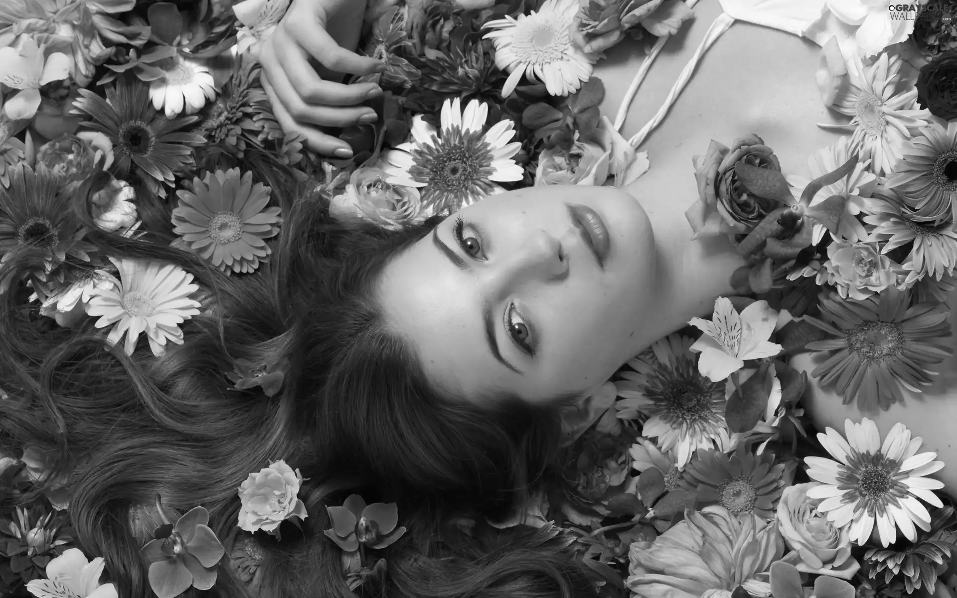 Women, Flowers