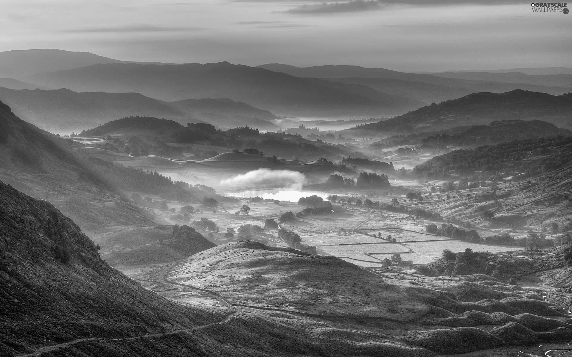Fog, Mountains, Valley