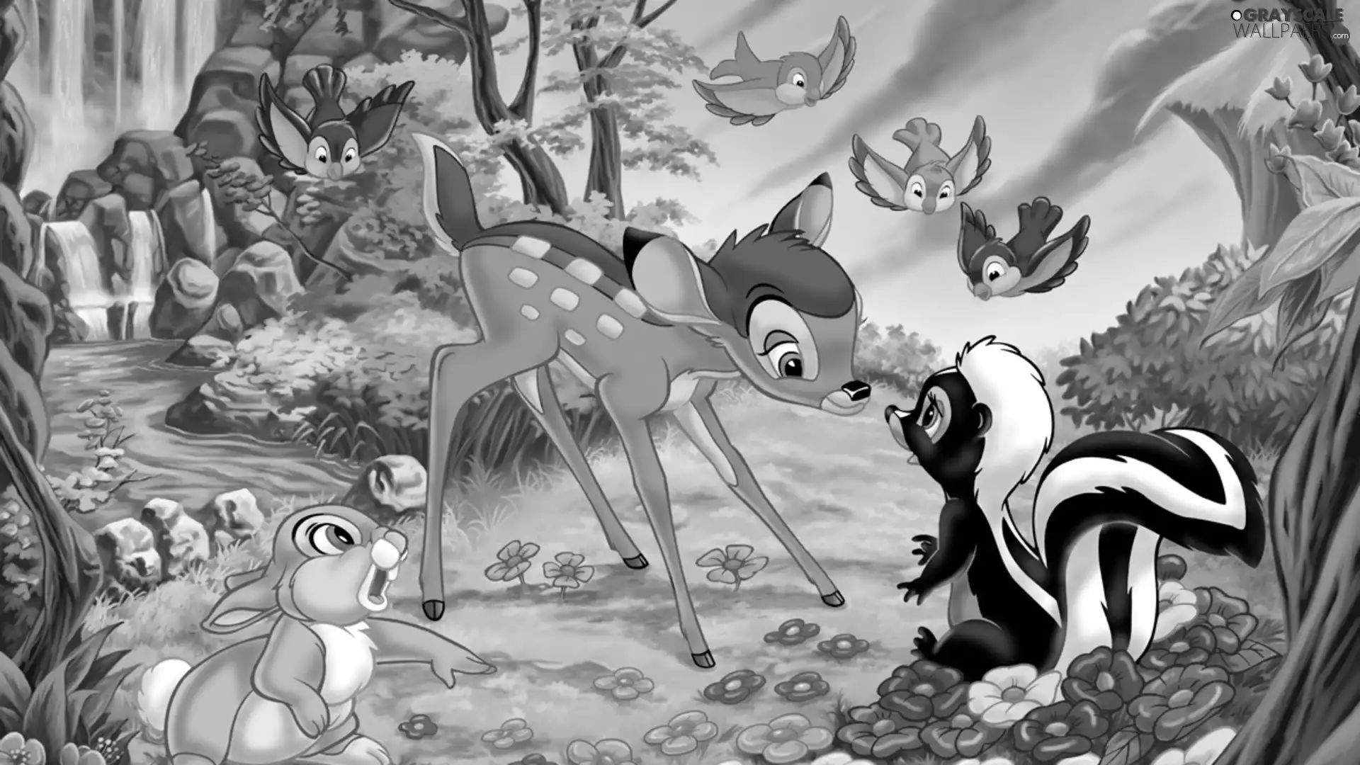 forest, bulls, friends