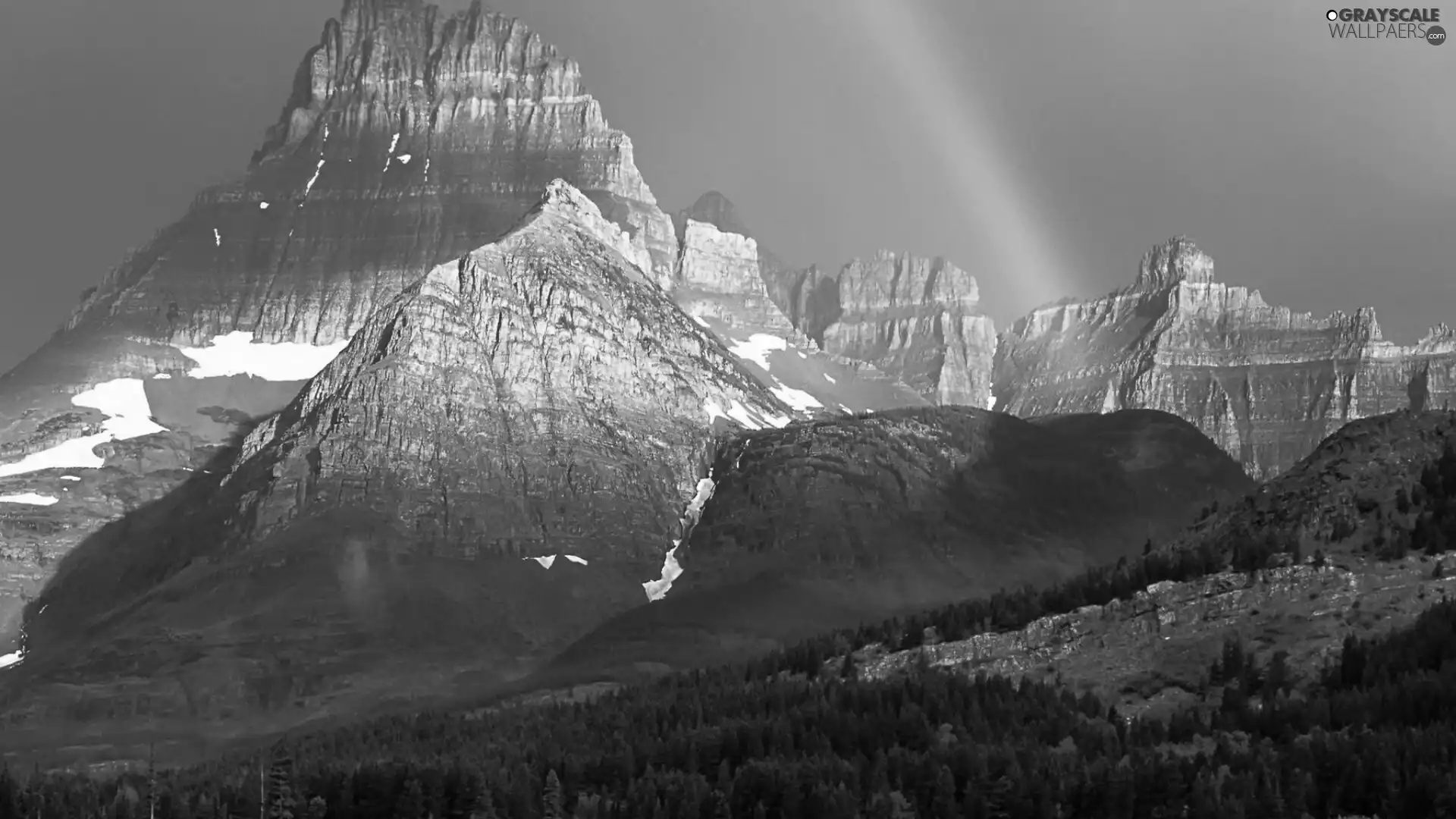 Great Rainbows, Mountains, forest