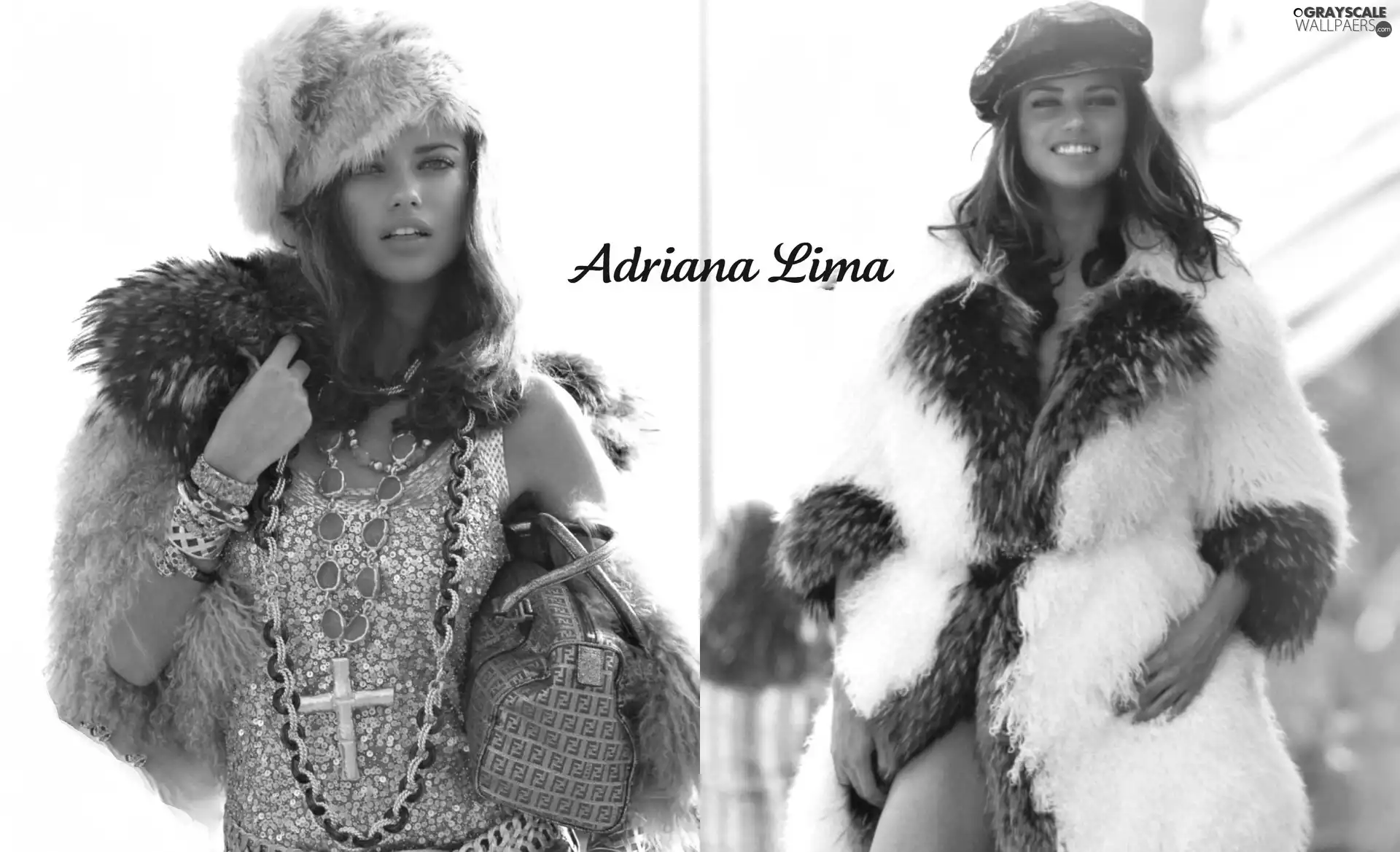 Hat, Adriana Lima, Fur