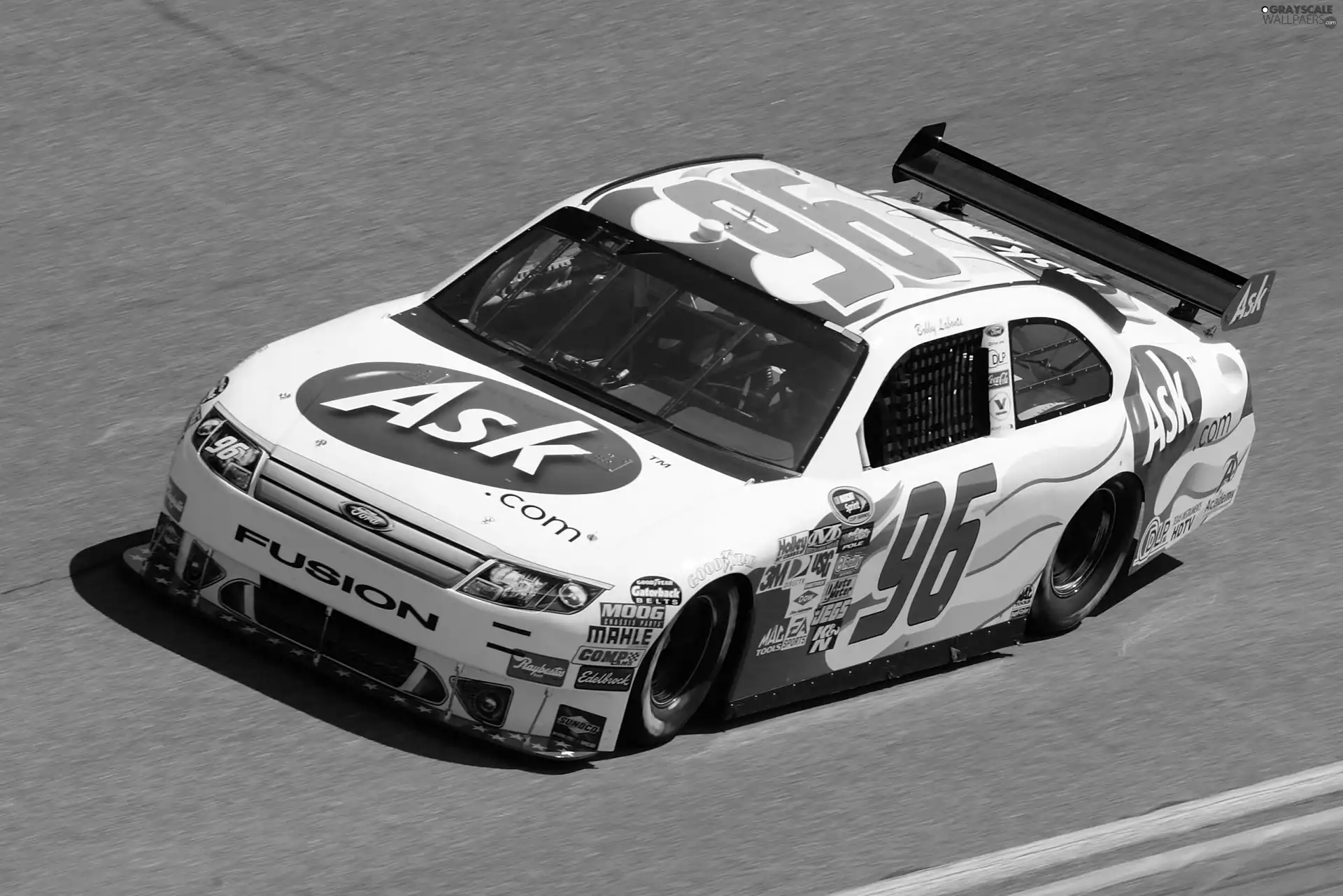 Nascar, Ford, Fusion, White