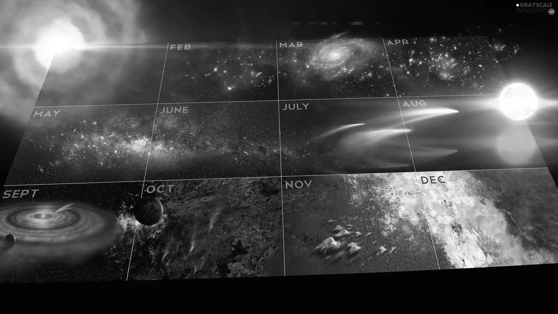 cosmic, star, Galaxies, Calendar