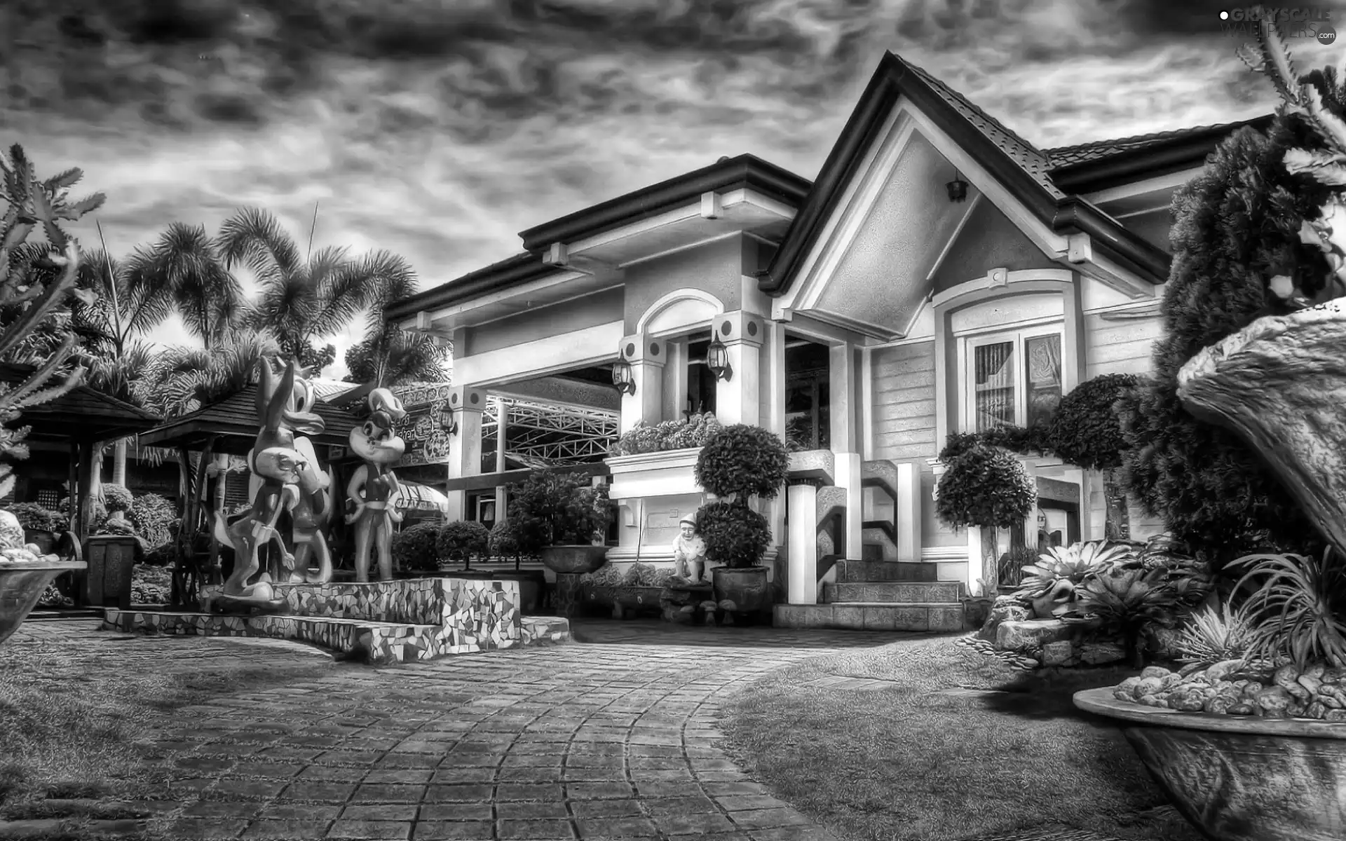 Garden, Beatyfull, house