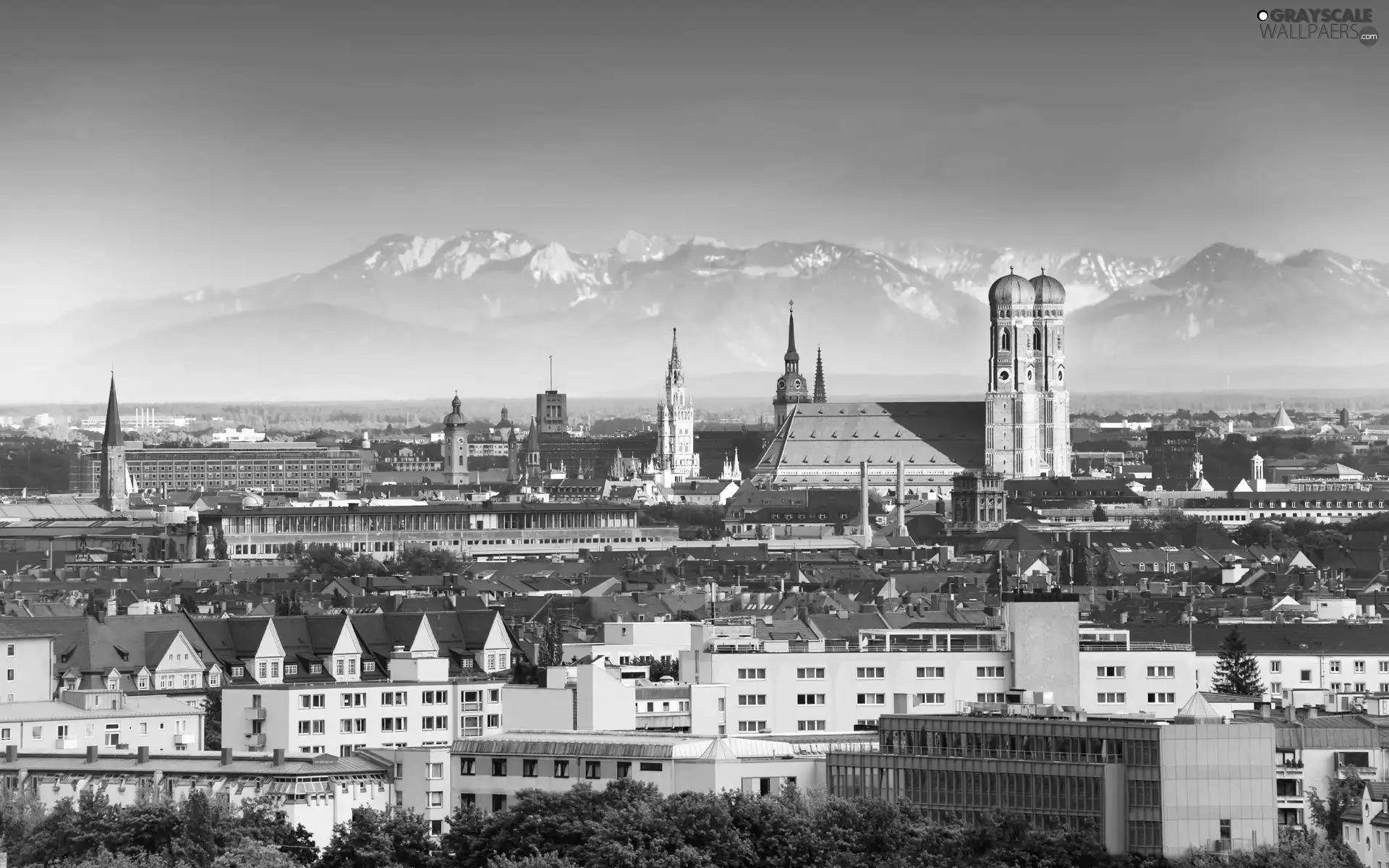 panorama, Munich, Germany, town